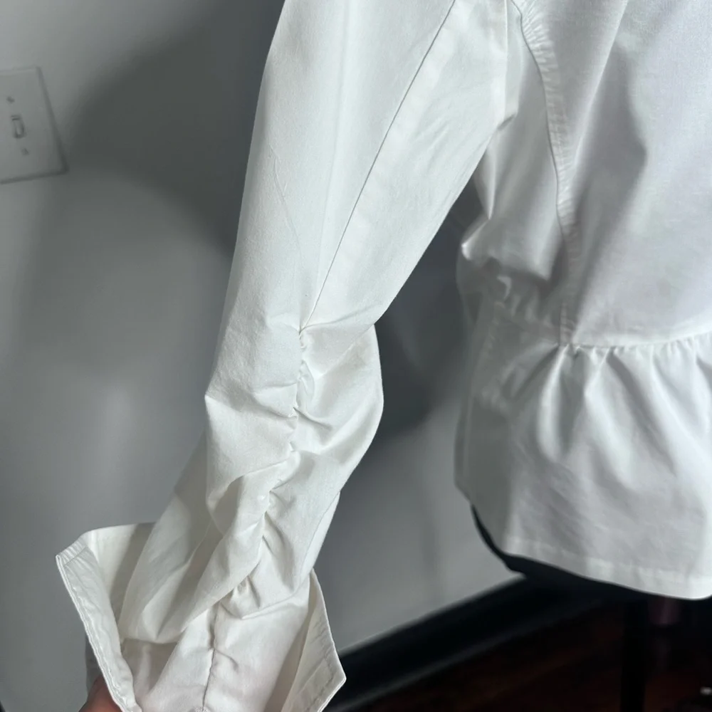 New York & Company White Button-Down Shirt - Picture 6 of 12
